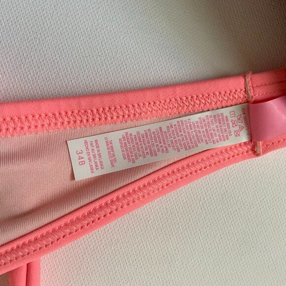 Victoria's Secret Wrap Crossover Double-String Triangle Bikini Top, Pink, 34B - Picture 6 of 9